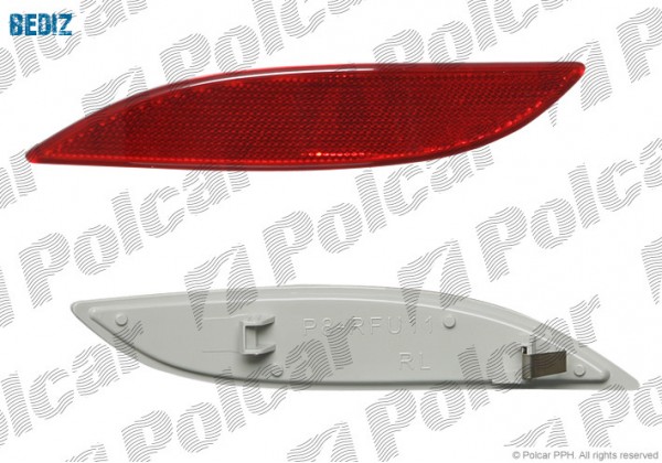 Катафот, (відбивач) заднього бамперу, правий Renault Megane III, Fluence, 265600004R